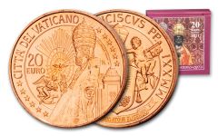 2021 Vatican €20 15-gm Copper Saint Peter Statue BU