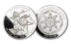2024 Oglala Sioux $1 1-oz Silver Horseback Warrior Proof