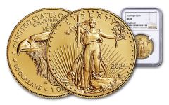 2024 $50 1 oz American Gold Eagle NGC MS70 Brown Label