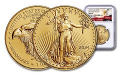 2024 $50 1 oz American Gold Eagle NGC MS70 First Day of Issue Exclusive Eagle Label