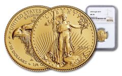 2024 $10 1/4 oz American Gold Eagle NGC MS70 Brown Label