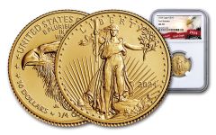 2024 $10 1/4 oz American Gold Eagle NGC MS70 First Releases Exclusive Eagle Label