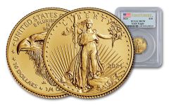 2024 $10 1/4 oz American Gold Eagle PCGS MS70 First Strike Flag Label
