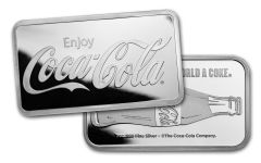 2023 PAMP 1-oz Silver Coca-Cola Bar Reverse Proof