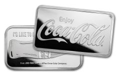 2023 PAMP 5-oz Silver Coca-Cola Bar Reverse Proof