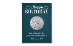 2024 $1 1oz Silver Eagle BU Birthday Traditional Card
