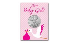 2024 $1 1-oz American Silver Eagle BU Baby Girl Card