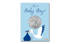 2024 $1 1-oz American Silver Eagle BU Baby Boy Card