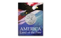 2024 $1 1oz Silver Eagle BU Patriotic Land of the Free Card