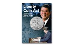 2024 $1 1oz Silver Eagle BU Reagan Card