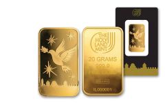 Israel 20gm Gold Dove of Peace Bar 