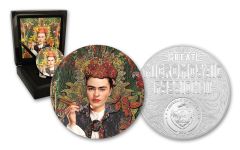 Palau 2023 $20 3oz Silver Frida Kahlo La Maravilla Colorized Proof w/ OGP