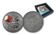 Palau 2022 $10 2oz Silver Trip to Moon 120th Anniv Antiqued w/ OGP
