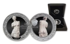 Palau 2017 $10 2oz Silver Venus de Milo Aphrodite Black Proof w/ OGP