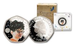 UK 2022 50p Silver Harry Potter Proof Colorized 