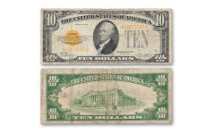 $10 1928 GOLD CERTIFICATE XF