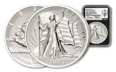 Samoa 2024 UHR Light of Liberty - Susan Taylor 2oz Silver Enhanced Reverse Proof $5 NGC PF70 BC FDI Exclusive Taylor Signed Label