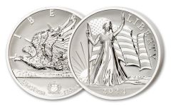 Samoa 2024 UHR Light of Liberty - Susan Taylor 2oz Silver Enhanced Reverse Proof $5 Coin