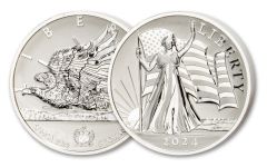 Samoa 2024 UHR Light of Liberty - Susan Taylor 5oz Silver Enhanced Reverse Proof $15 Coin