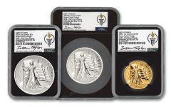 3PC Samoa 2024 UHR Light of Liberty - Susan Taylor Gold & Silver Set NGC PF70 BC FDI Exclusive Taylor Signed Label