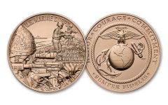Bronze US Marine Corps Medal Matte Uncirculated w/OGP