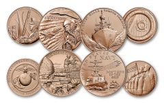 4-Piece Bronze U.S. Military Medal Set