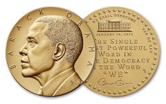 US Mint  1 5/16 inch Barack Obama 2nd Term Bronze Medal