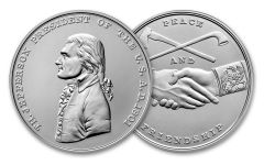US Mint Thomas Jefferson Presidential 1oz Silver Medal