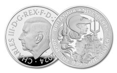Great Britain 2024 £2 1oz Silver Liberty & Britannia Proof w/ OGP