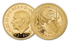 Great Britain 2024 £100 1oz Gold Liberty & Britannia Proof w/ OGP
