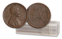50PC 1944-1946 1 CENT LINCOLN SHELL CASE CIRC ROLL
