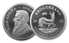 2022 South Africa 1-oz Silver Krugerrand Proof w/Big 5 Rhino Privy Mark 
