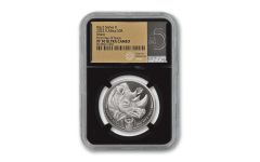 2022 South Africa 1-oz Silver Big 5 Series II Rhino NGC PF70UC First Day of Issue