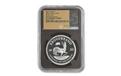 2022 South Africa 1-oz Silver Krugerrand Proof w/Big 5 Rhino Privy Mark NGC PF70UC First Day of Issue 