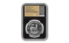 2023 South Africa 1-oz Silver Krugerrand Proof w/Big 5 Leopard Privy Mark NGC PF70UC First Day of Issue 