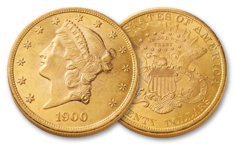 1849-1907 20 Dollar Gold Liberty XF