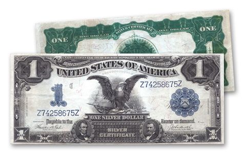 1899 1 Dollar Silver Certificate Black Eagle VF