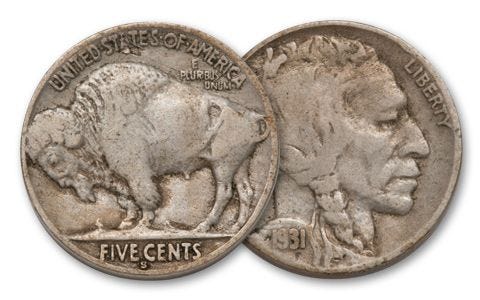 1931-S 5 Cent F-VF | GovMint.com