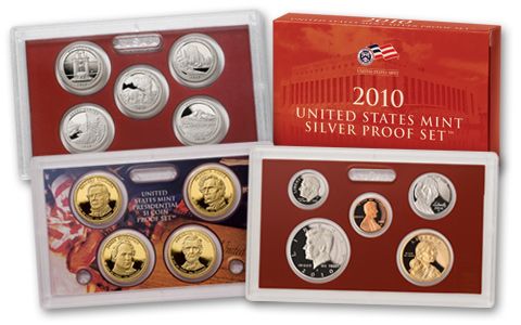 2010 S US Mint Quarters Silver Proof Set 