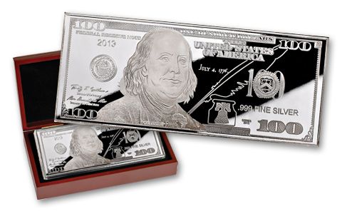 2013 100 Dollar 1-oz Franklin Silver Proof