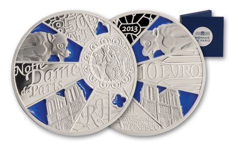 2013 France 10 Euro Silver Notre Dame Proof