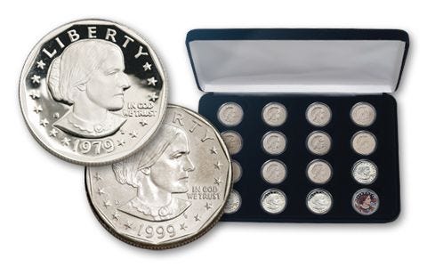 Susan B Anthony Dollar Coin Complete Collection