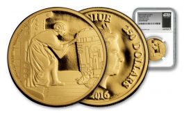 2016 Niue 1-oz Gold Star Wars Leia Proof PF70 UC FR Coin