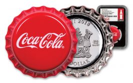 2018 Fiji Coca-Cola Bottle Cap 6 Grams $1 Silver Colorized NGC