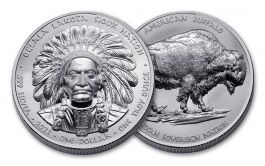 2021 Oglala Lakota Sioux Nation $1 1-oz Silver Sitting Bull & Buffalo Ultra High Relief Uncirculated