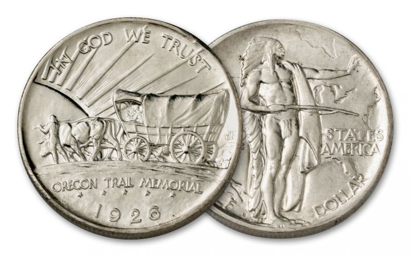 1926-1939 50 Cent Oregon Trail Commemorative AU
