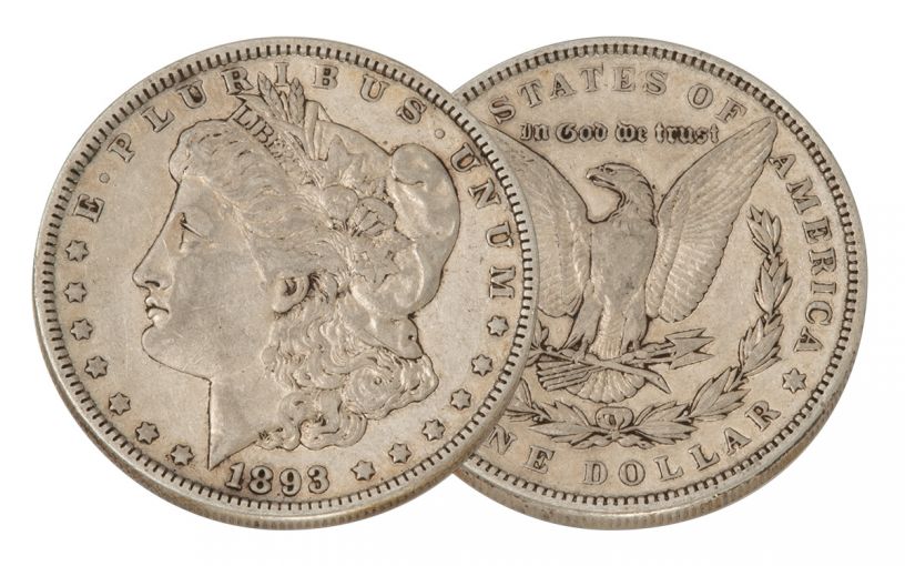 1893-P Morgan Silver Dollar VF