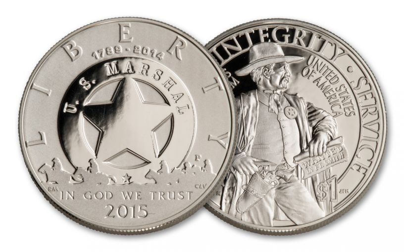 2015 One Dollar Silver US Marshal 225th Anniversary Commemorative Proof
