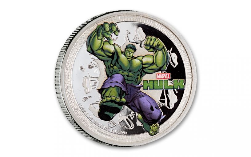 2014 Niue $2 1-oz Silver Avengers Hulk Proof