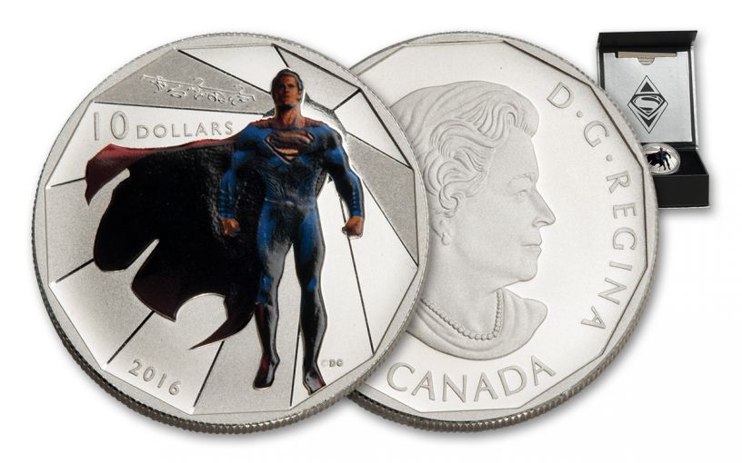 2016 Canada 10 Dollar 1/2-oz Silver Superman Matte Proof